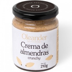 Crema de almendras tostadas crunchy Oleander, 210 g