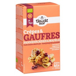 Gofres-crepes 3 cereales sin gluten Bauck, 200g