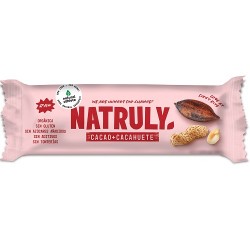 Barrita energética de cacao y cacahuete, Natruly, 40 g