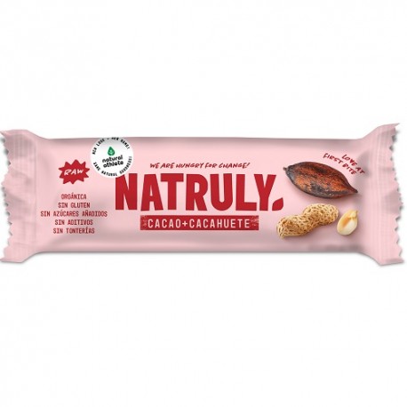 Barrita de cacao y cacahuete Natruly 40g