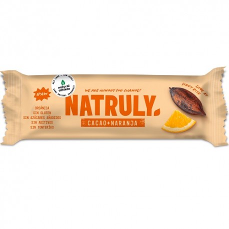 Barrita de cacao y naranja Natruly 40g